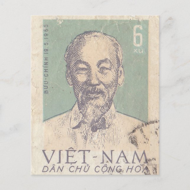 Retro vietname postage frimärke (Framsida)