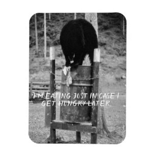 Retro Vild Black Bear Sopor Scavenging Sopor Magnet