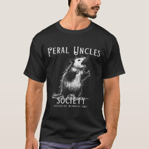 Retro vild farbror society rolig opossum-älskare f t shirt