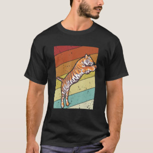 Retro vild katt, rovdjur, kung, tiger, Sibirien T Shirt