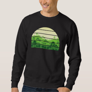 Retro Vild Natur Vilda Djur Träd Utomhus Skog Lång Ärmad Tröja