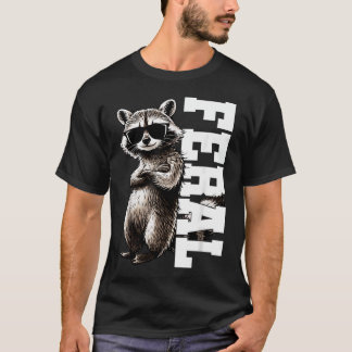 Retro Vild Rolig Meme Tvättbjörn Djurälskare T Shirt