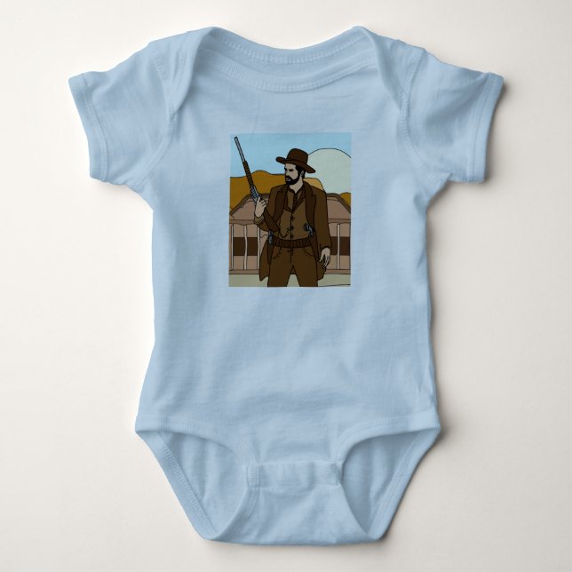 Retro Vilda western Cowboys Rodeo T Shirt (Framsida)