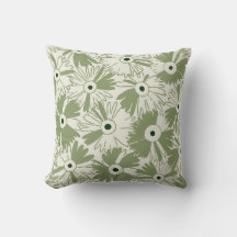 Retro vildblomma & diamantgaller reversible olivgr