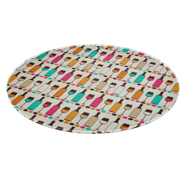 Retro vin flaskor och glasögon (Hörn)