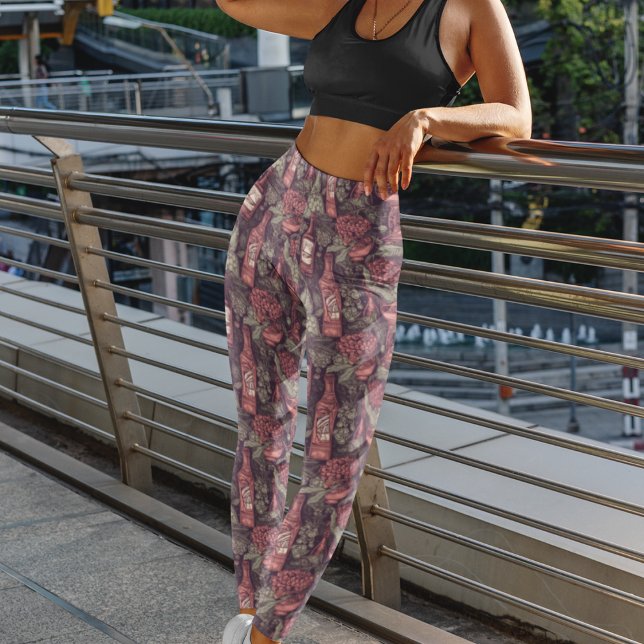 Retro Vin och Grapes Leggings - Coola (Skapare uppladdad)