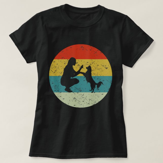 retro vinatge hund t shirt (Design framsida)