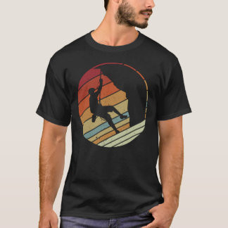 Retro Vinatge Stil Sports Mad Sten klättring T Shirt