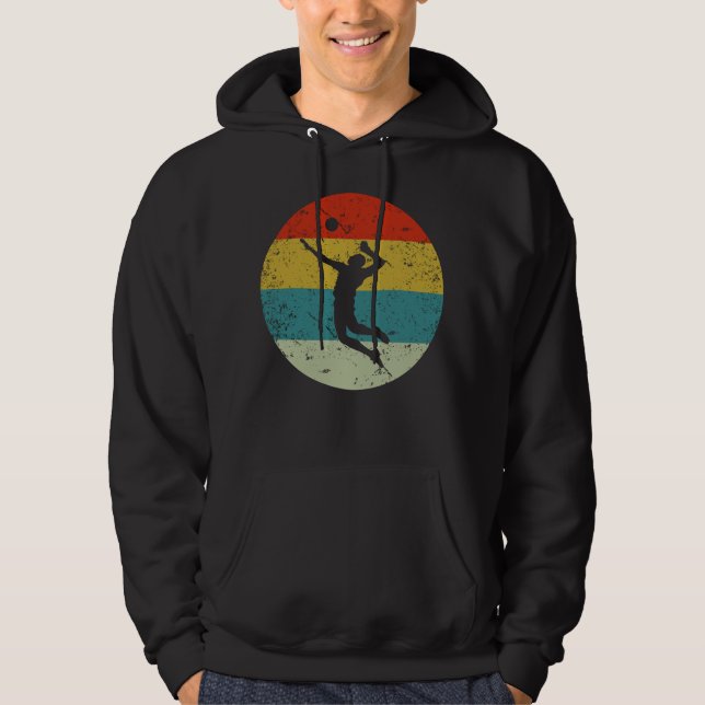 Retro vinatge volleyball hoodie (Framsida)
