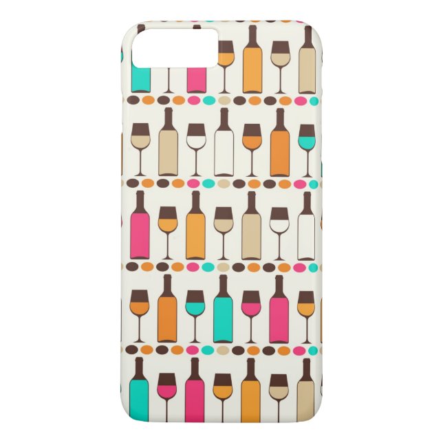 Retro vinflaskor och exponeringsglas Case-Mate iPhone skal (Baksida)