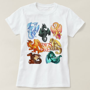 Retro Vingar of Fire All tillsammans Rainwings Dra T Shirt