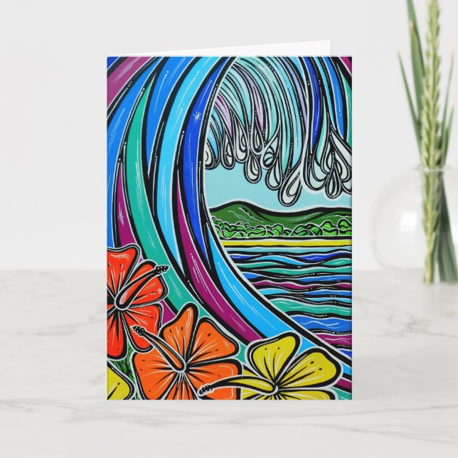 Retro vinka hälsningkortet kort (Framsida)