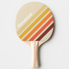 Retro Vinklad Rand med Namn Pingisracket
