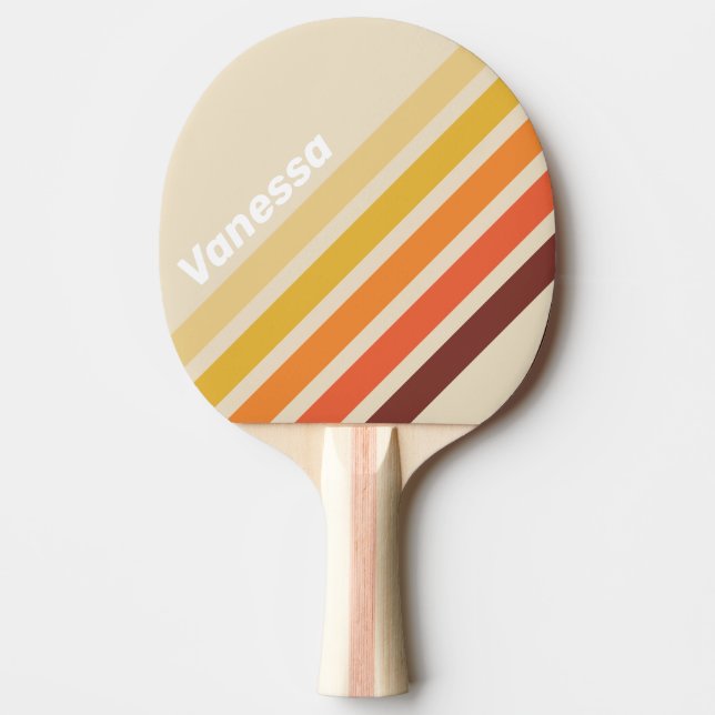 Retro Vinklad Rand med Namn Pingisracket (Framsidan)