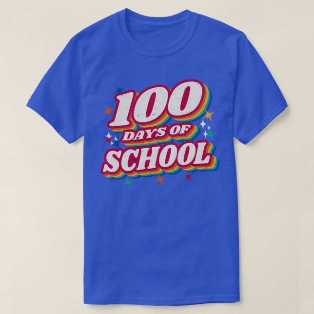 Retro Vintage 100 dagar i skolan T Shirt (Design framsida)