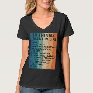 Retro Vintage 10 Sak i min livbil T Shirt
