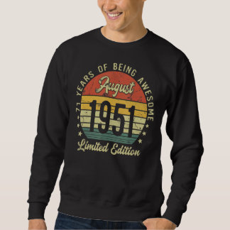 Retro Vintage 1942 augusti 1942 utgåva 80:e födels Lång Ärmad Tröja