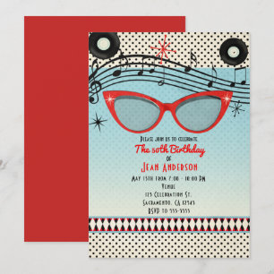 Retro Vintage 1950-tal Fifties INBJUDNINGAR TILL V