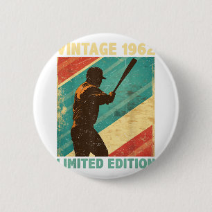 Retro Vintage 1962 Baseball Älskare Begränsad Edit Knapp