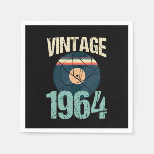 Retro-Vintage 1964, 56:e födelsedagen: Record Viny Pappersservett