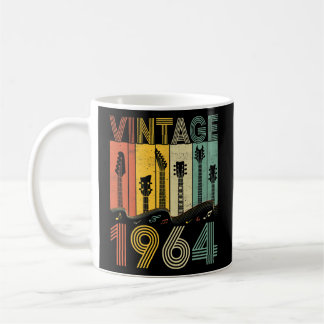 Retro Vintage 1964 Guitarist 1964 Birthday Guitar Kaffemugg