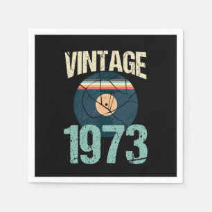 Retro-Vintage 1973 47:e födelsedagen: Vinyl Vin Pappersservett