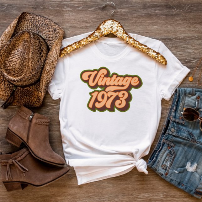 Retro Vintage 1973 Damtröja T Shirt (Skapare uppladdad)