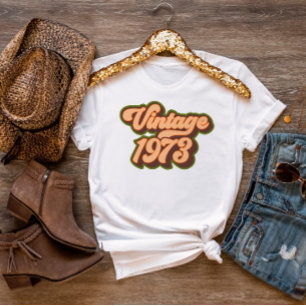 Retro Vintage 1973 Kvinnor T-shirt