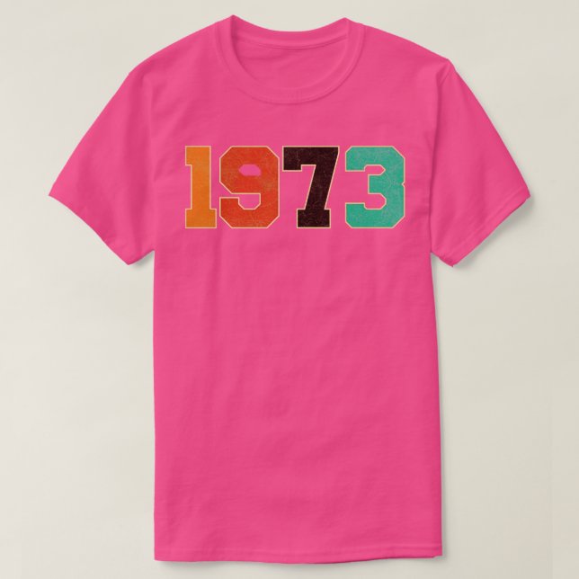 Retro Vintage 1973 Typografi T Shirt (Design framsida)