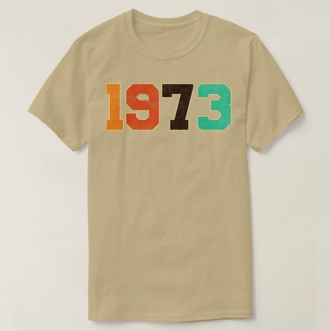 Retro Vintage 1973 Typografi T Shirt (Design framsida)