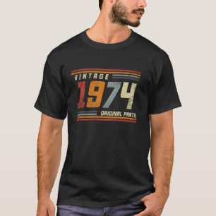 Retro Vintage 1974 50:e födelsedagspressen Gift Ma T Shirt