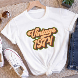 Retro Vintage 1974 Kvinnor T-shirt