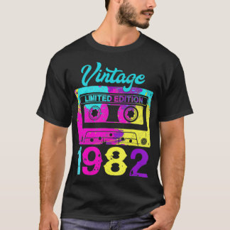 Retro Vintage 1982 40:e födelsedagskassettband T Shirt