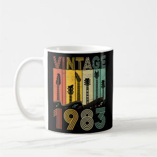 Retro Vintage 1983 Guitarist 1983 Birthday Guitar Kaffemugg