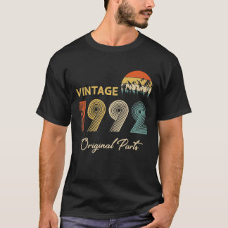 Retro Vintage 1992 Original Parts Birthday T Shirt