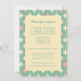 Retro Vintage 2000 Moderna julstjärnor i Europa Inbjudningar