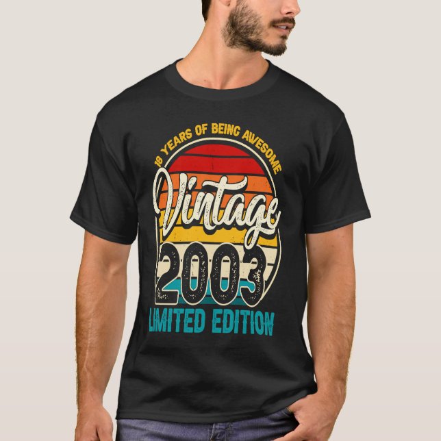 Retro Vintage 2003 18:e födelsedagen T Shirt (Framsida)