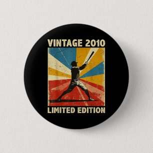 Retro Vintage 2010 Baseball Älskare Begränsad Edit Knapp