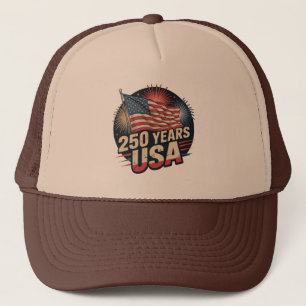Retro Vintage 250 År USA Amerikansk Flagg Hatt Keps