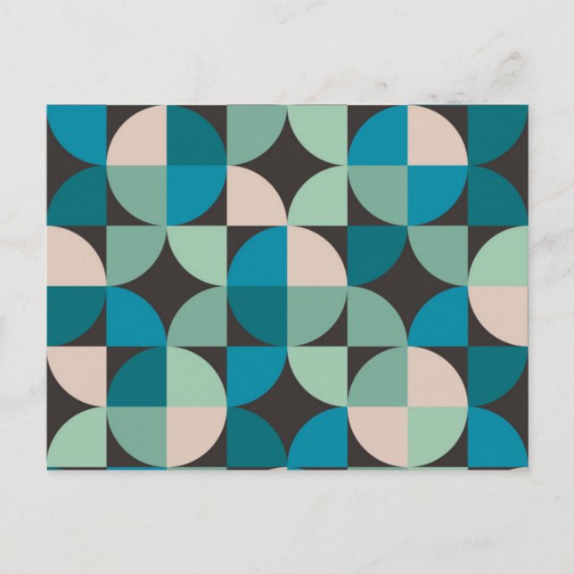 Retro Vintage 60:s Mönster Helg Vykort (Framsida)