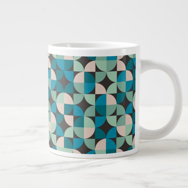 Retro Vintage 60's Mönster Jumbo Mugg (Höger)