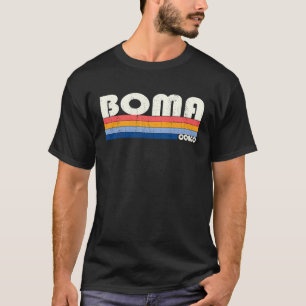 Retro Vintage 70-talet Stil Boma Kongo T Shirt