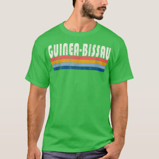 Retro Vintage 70-talet Stil Guinea-Bissau T Shirt