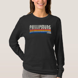 Retro Vintage 70-talet Stil Phillipsburg Kansas T Shirt
