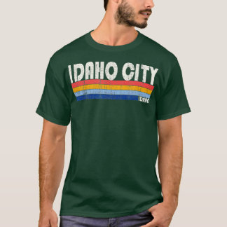 Retro Vintage 70s 80-tal Stil Idaho City ID 1 T Shirt