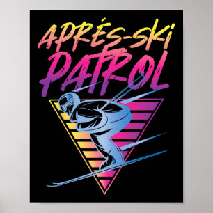Retro Vintage 80-talet Efter skidtjänst Poster
