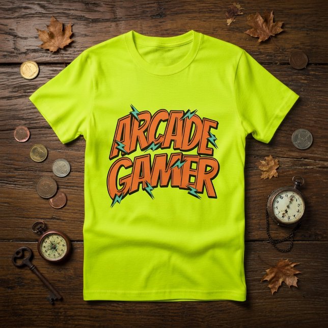 Retro Vintage 80-Talets Arkadspelare T-Shirt (Skapare uppladdad)