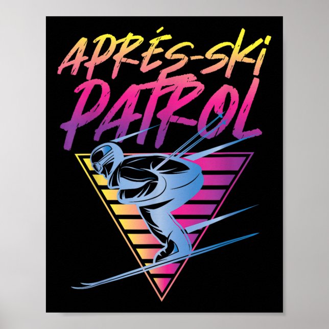 Retro Vintage 80s Apres Ski Patrol Poster (Framsidan)