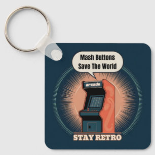 Retro Vintage 80s Arcade Gaming Nerdy Humor Nyckelring