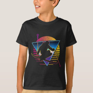 Retro Vintage 80s Ski T Shirt